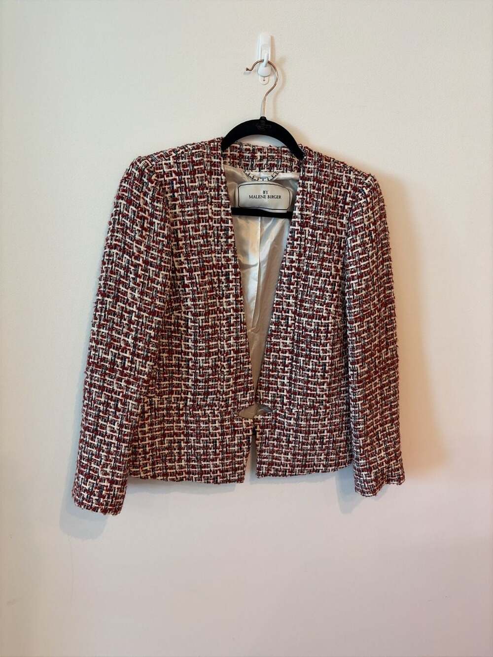 By Malene Birger Taquesta Multi-Colored Tweed Open Front Jacket